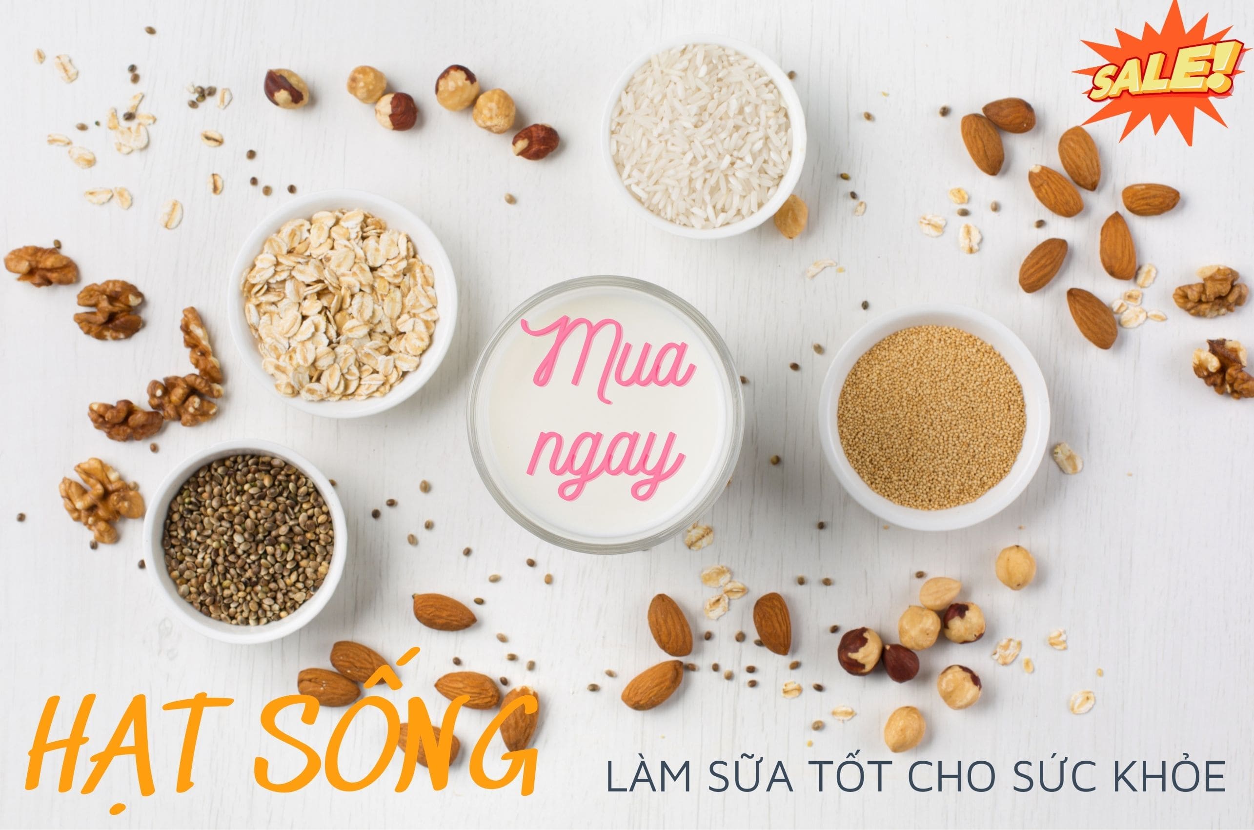Quảng cáo hạt sống làm sữa